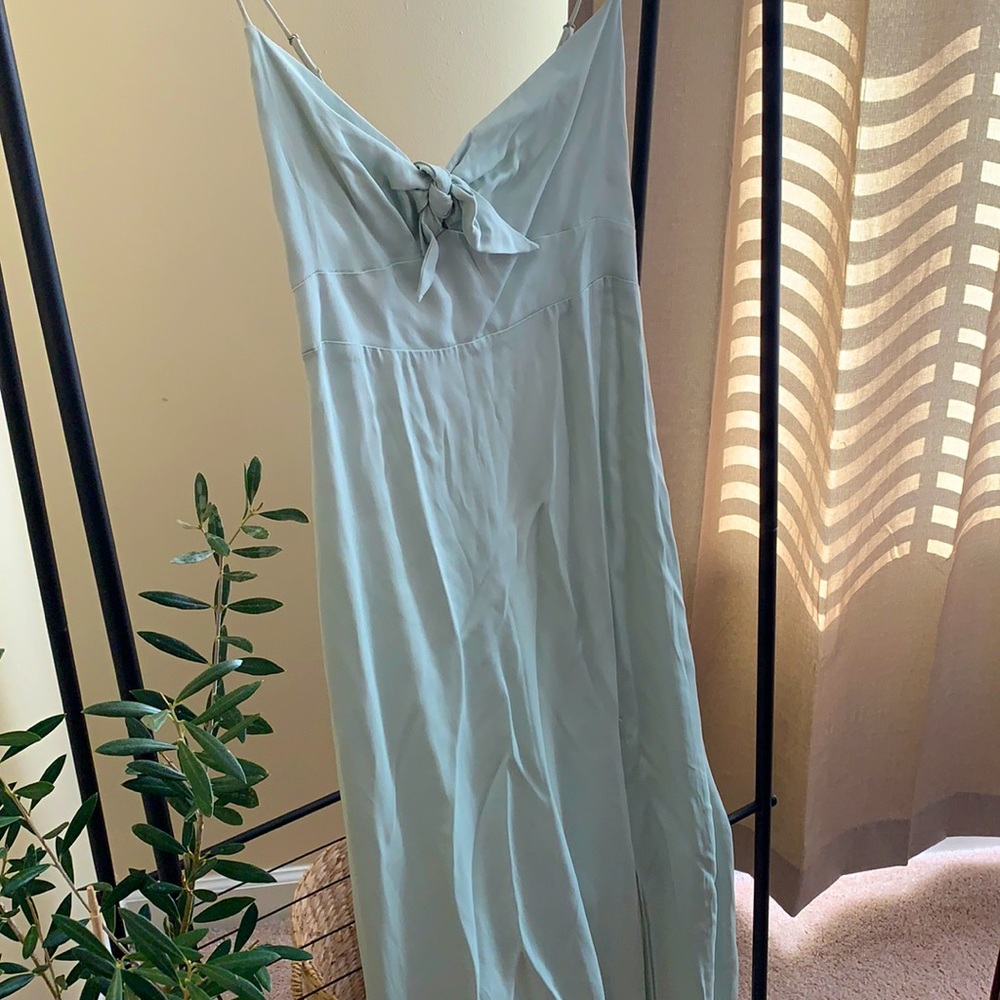 Stradivarius Mint midi satin dress
